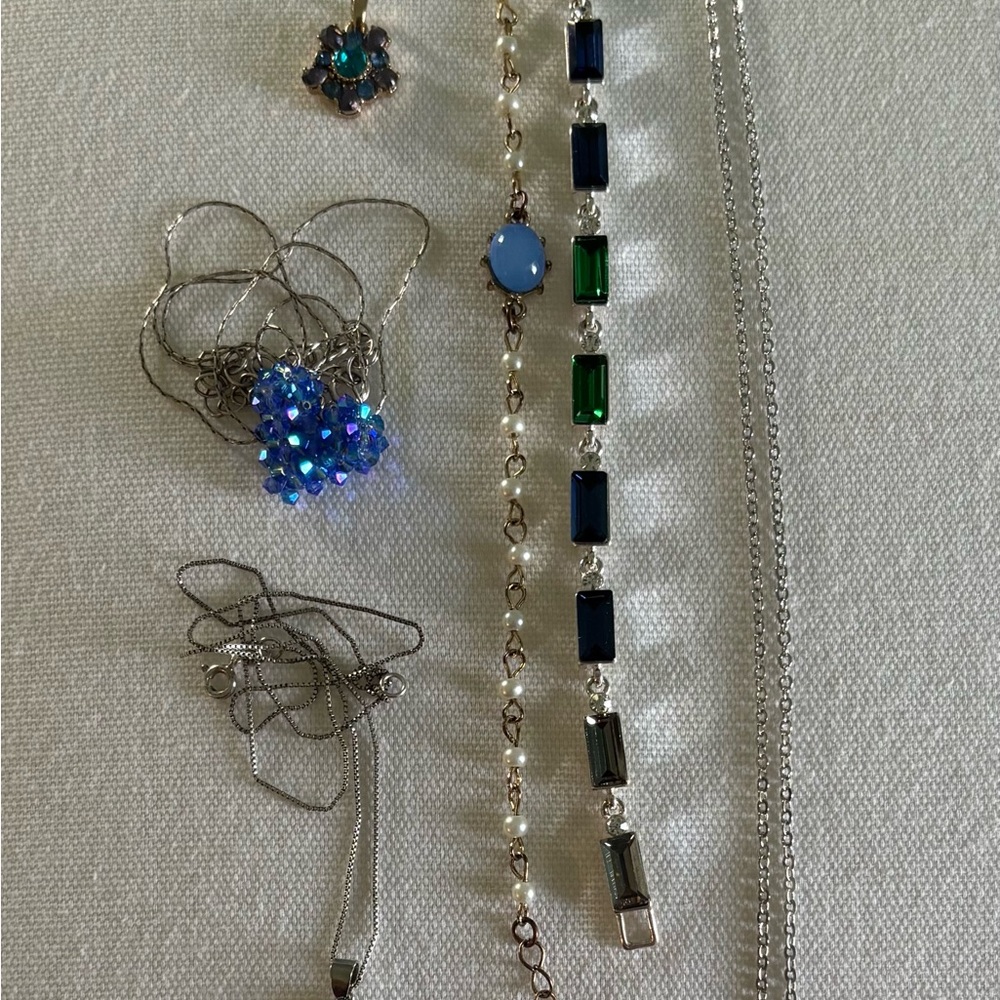 Elegant green and Blue Jewelry Set